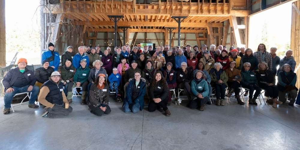 Group photo of KLT volunteers at KLT's 2025 Thanks.Giving event.